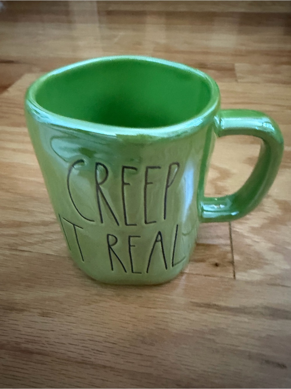 Rae Dunn Novelty Green Ceramic 'Creep It Real' Mug - Halloween